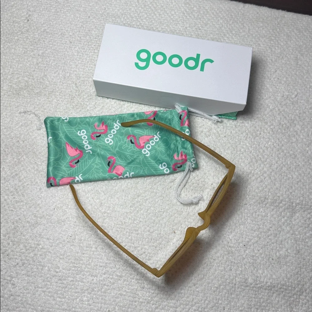goodr Bodhi’s Ultimate Ride Circle G Light Brown Adult Sun Glasses (New)